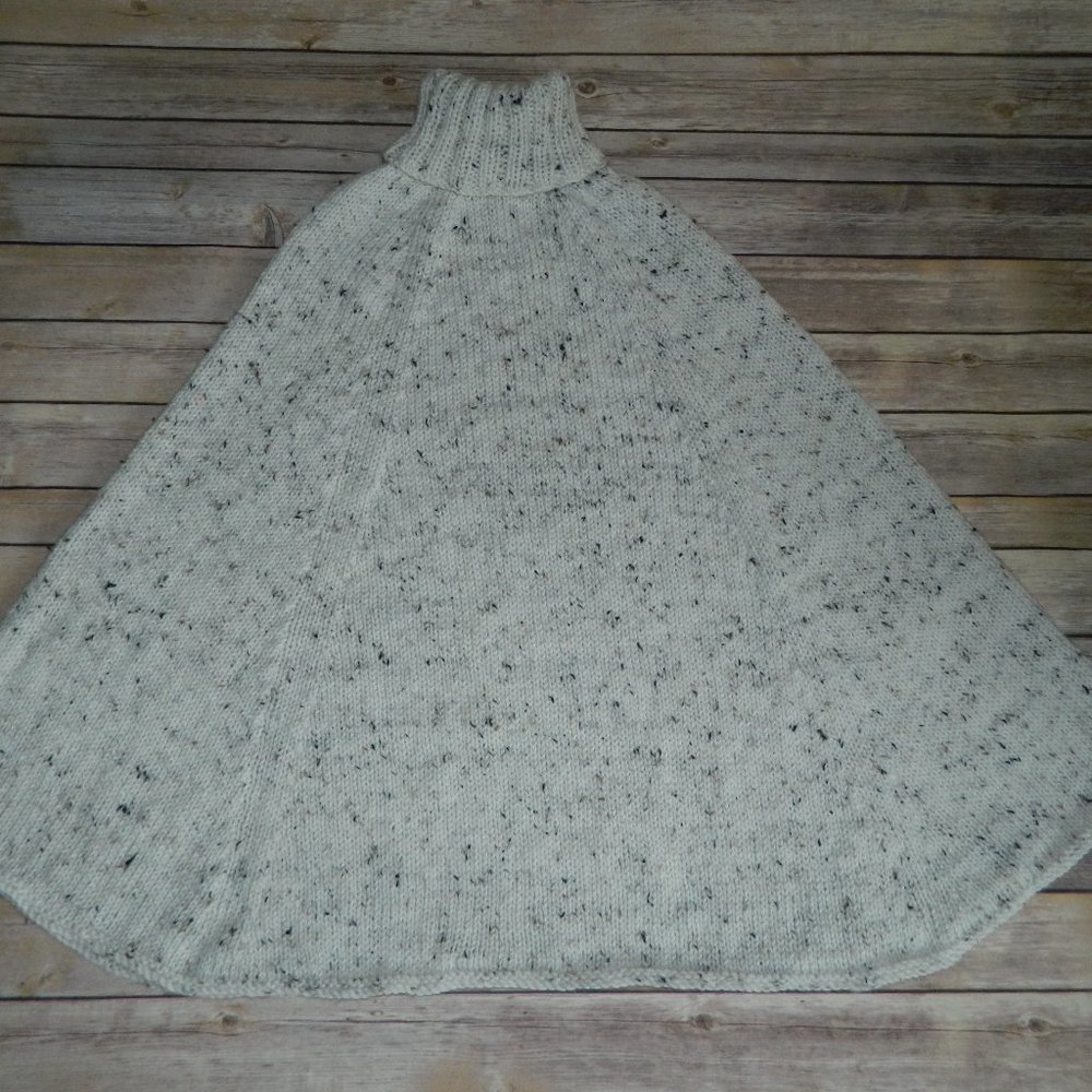 Hand Knit Cowl Poncho / Cape  Size Wms S - M